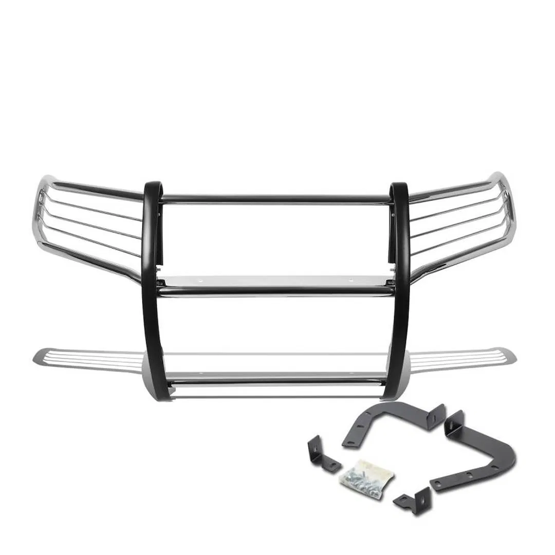 17A096402MSS – BLACK HORSE Grille Guard, 3-Piece Modular Polished Stainless Steel Modular 1-1/2 Inch Diameter With Br...